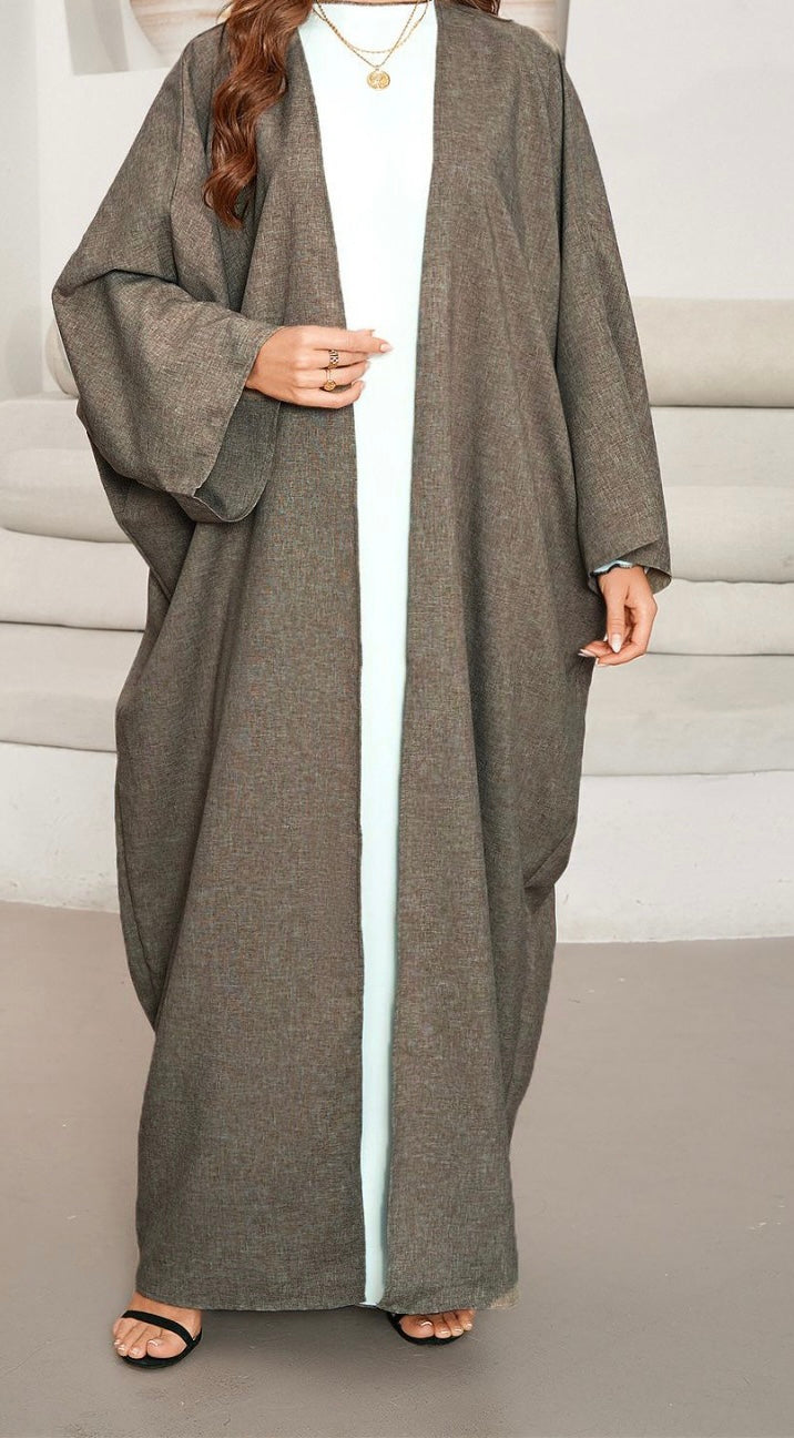 Sumayrah Linen Abaya (Taupe)