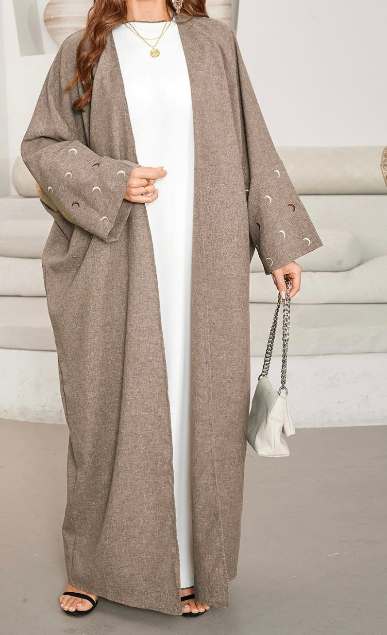 Chaand Linen Abaya (Mocha)