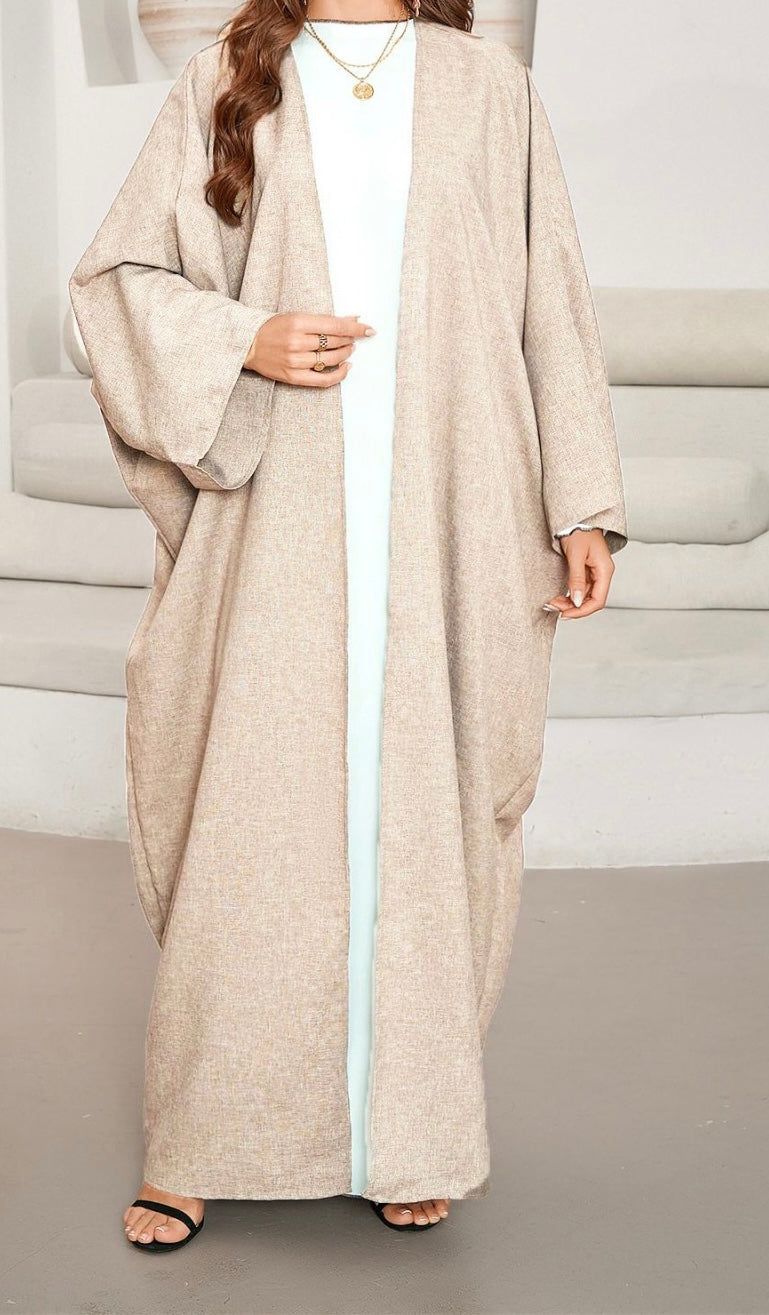 Sumayrah Linen Abaya (Beige)