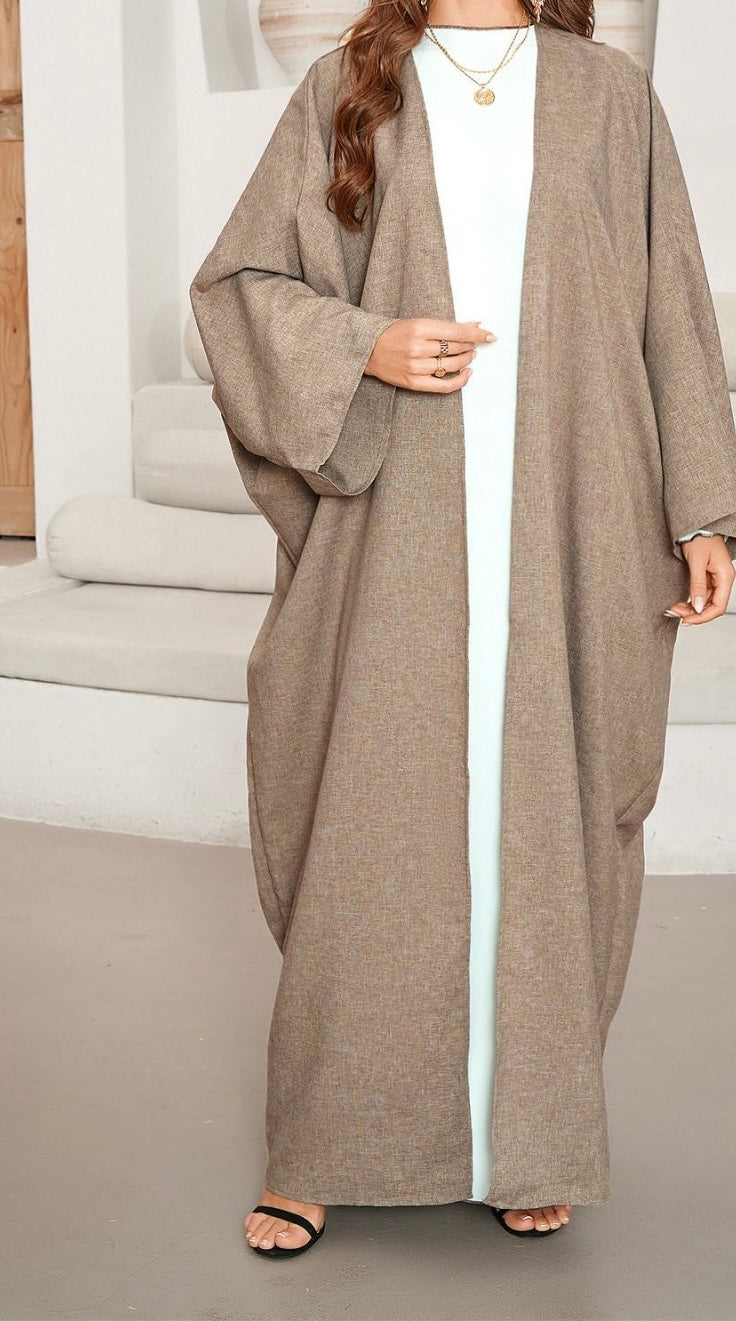 Sumayrah Linen Abaya (Coffee)