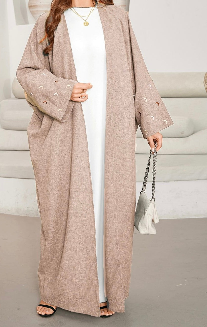 Chaand Linen Abaya (Nude)