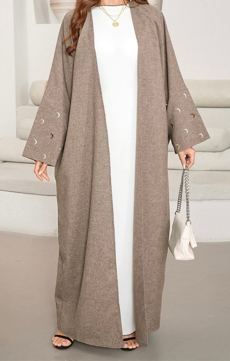 Chaand Linen Abaya (Mocha)