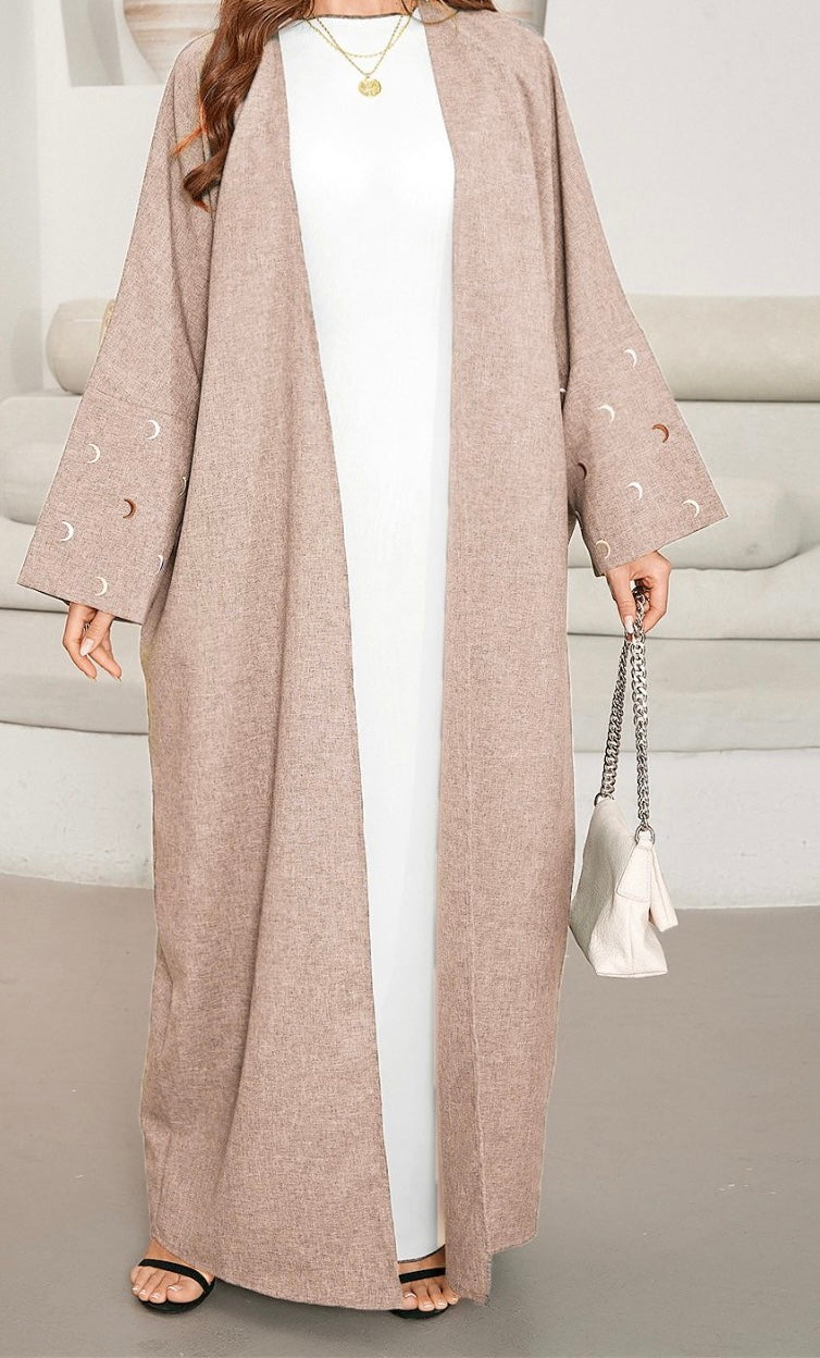 Chaand Linen Abaya (Nude)