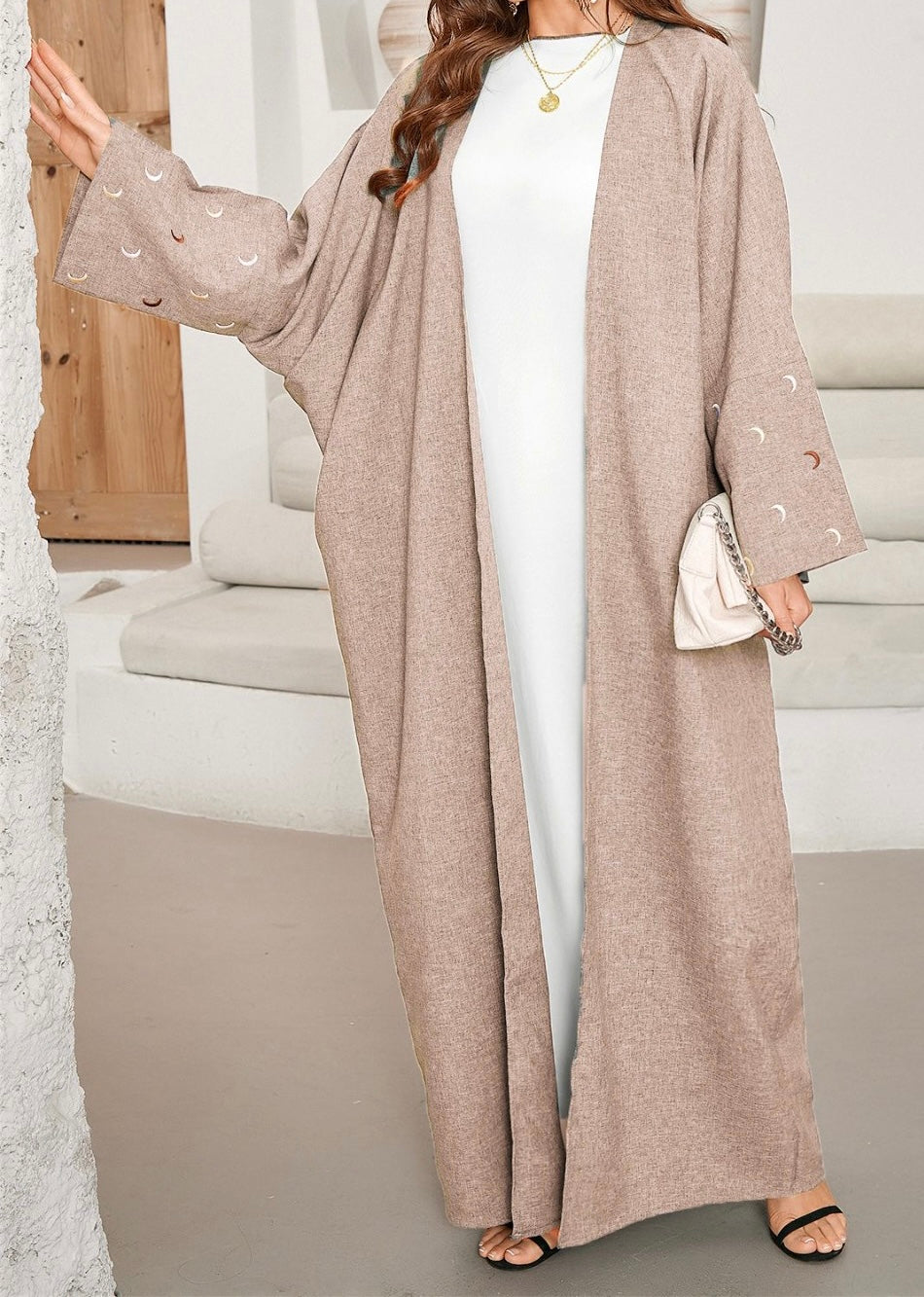 Chaand Linen Abaya (Nude)