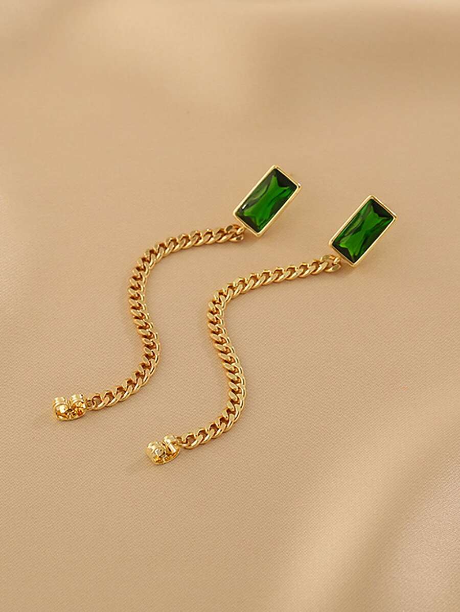 "Malkah" Emerald Statement Earrings