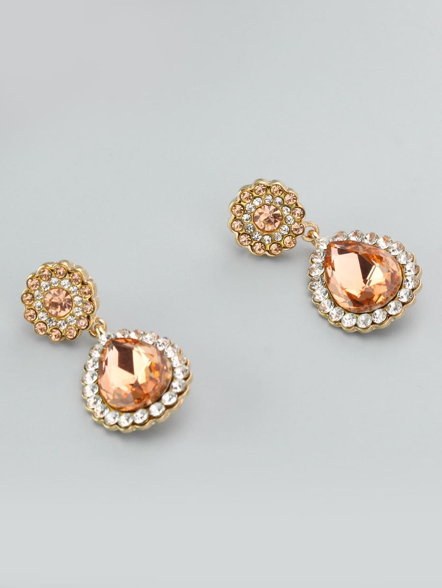 "Aria" Rhinestone Drop Earrings