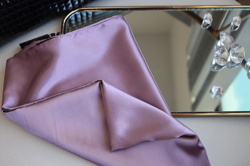 "SHANI" Dark Mauve Premium Satin Scarf