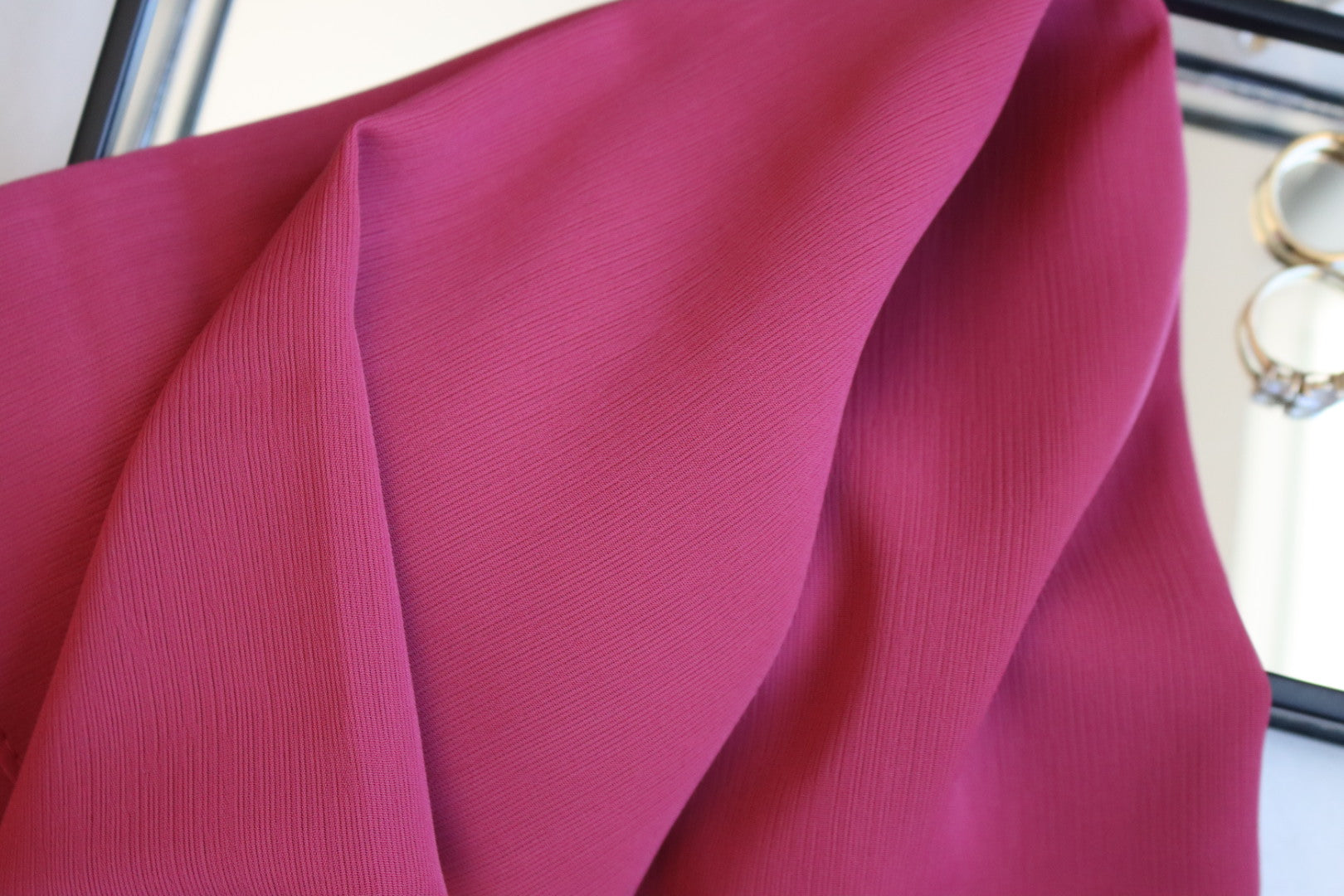 "CARNA" Magenta Georgette Crepe Scarf