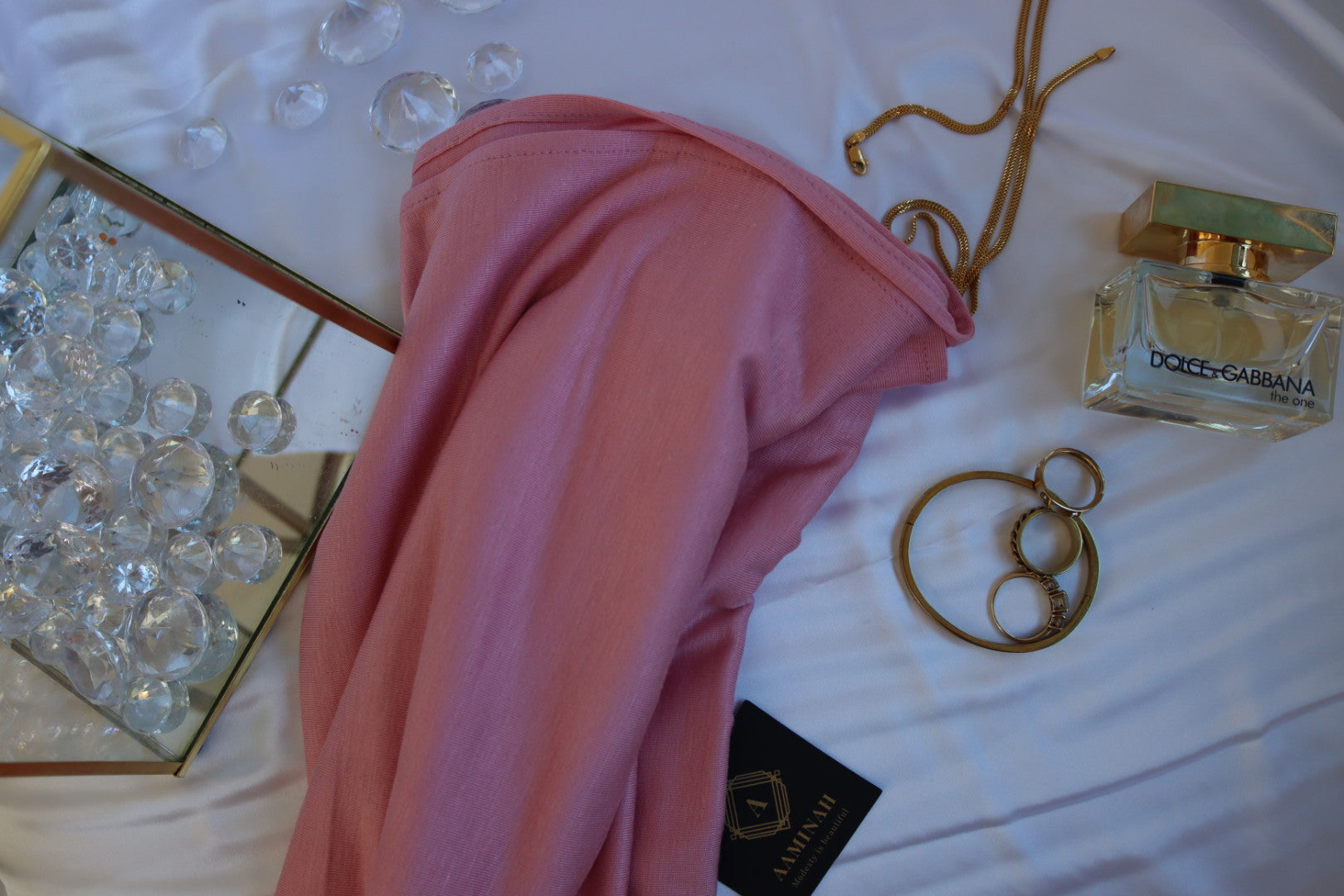 "ANNIKA" Baby Pink Luxury Jersey Scarf