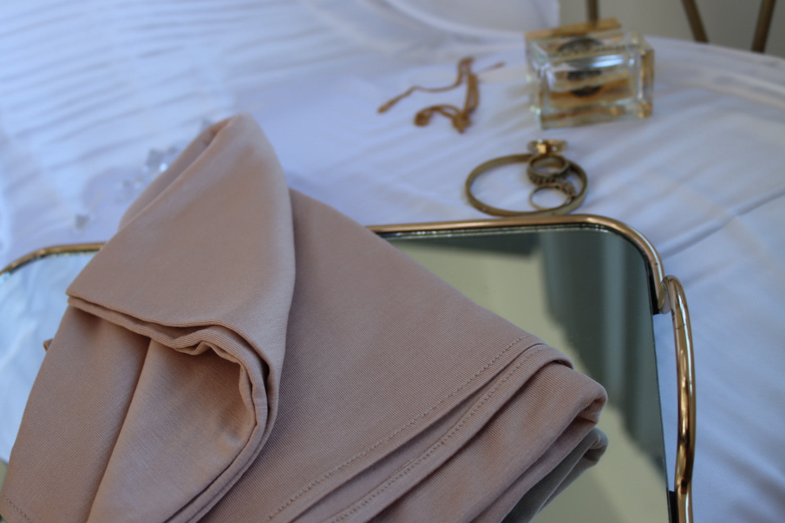 "ESME" Nude Luxury Jersey Scarf