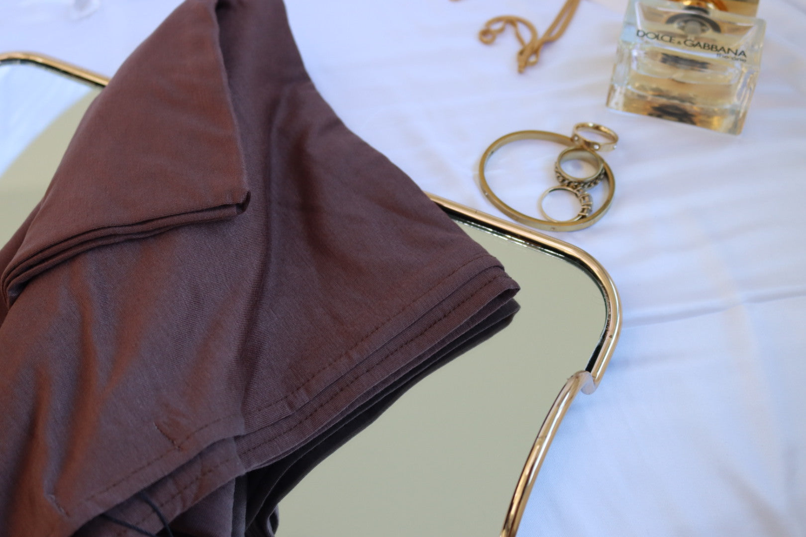 "MABEL" Dark Brown Luxury Jersey Scarf