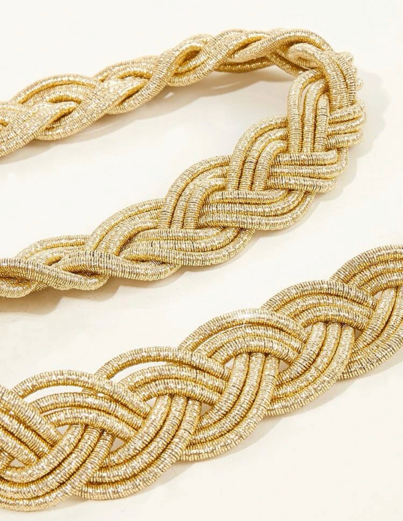 “Ceres" Gold braided waist Belt